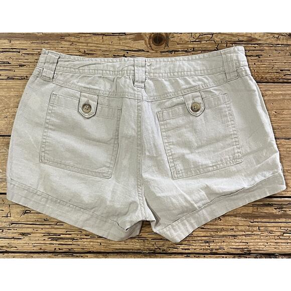 Gap Women’s Size 4 Beige Aubrey Linen/Cotton Short W/ Pockets - Picture 2 of 7